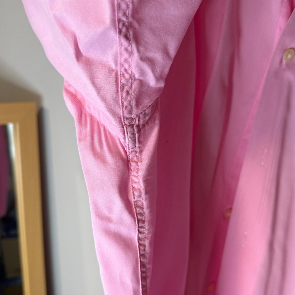 Brooks Brothers Mens Pink Short Sleeve Button Down Cotton Shirt Size Large - Picture 7 of 9